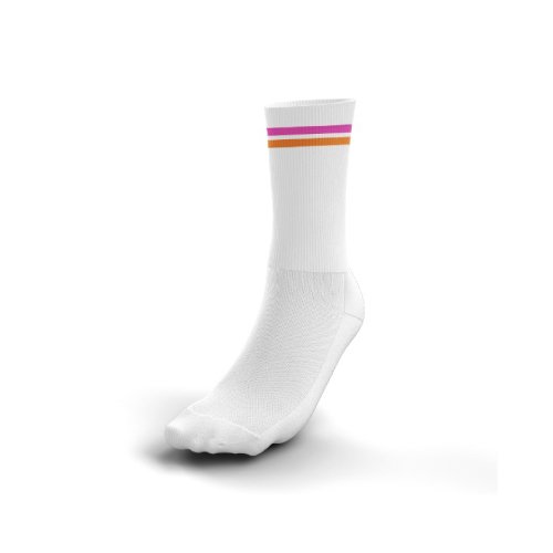 Medias Retro White Pink